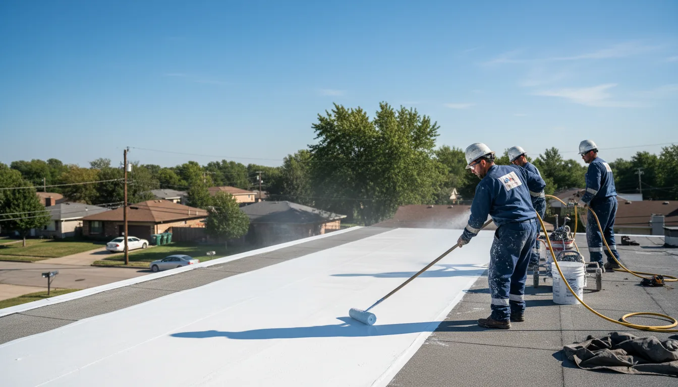 Commercial roof coating in Vinson, OK near me